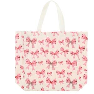 Pink Bow Tote Bag